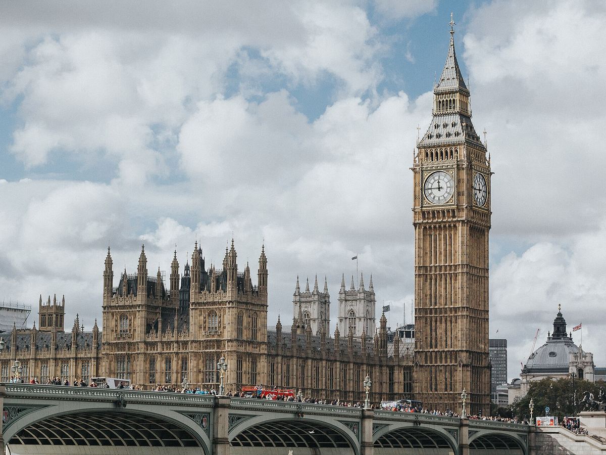 The Houses of Parliament and Big Ben from Westminster Bridge